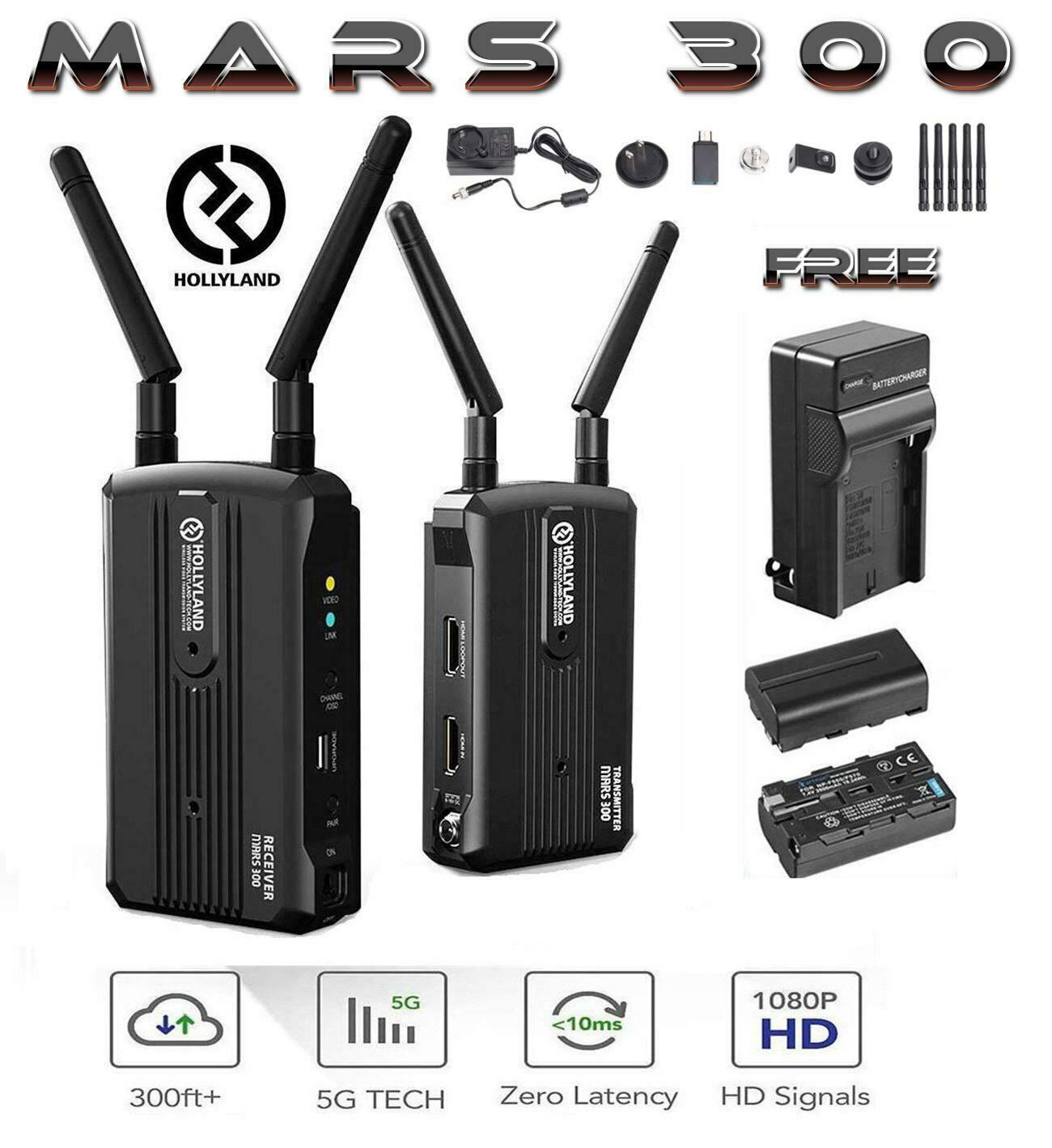 Hollyland Mars 300 300ft Hdmi Wireless Hd Video Transmission Tx & Rx Dual 1080p