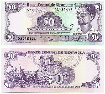 Nicaragua 10 Cordobas (1984-85) Pick 134 Unc *rare*