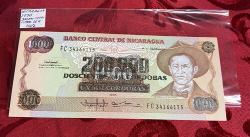 1990~~nicaragua, 2,000,000~doscientos Mil Cordobas~aunc