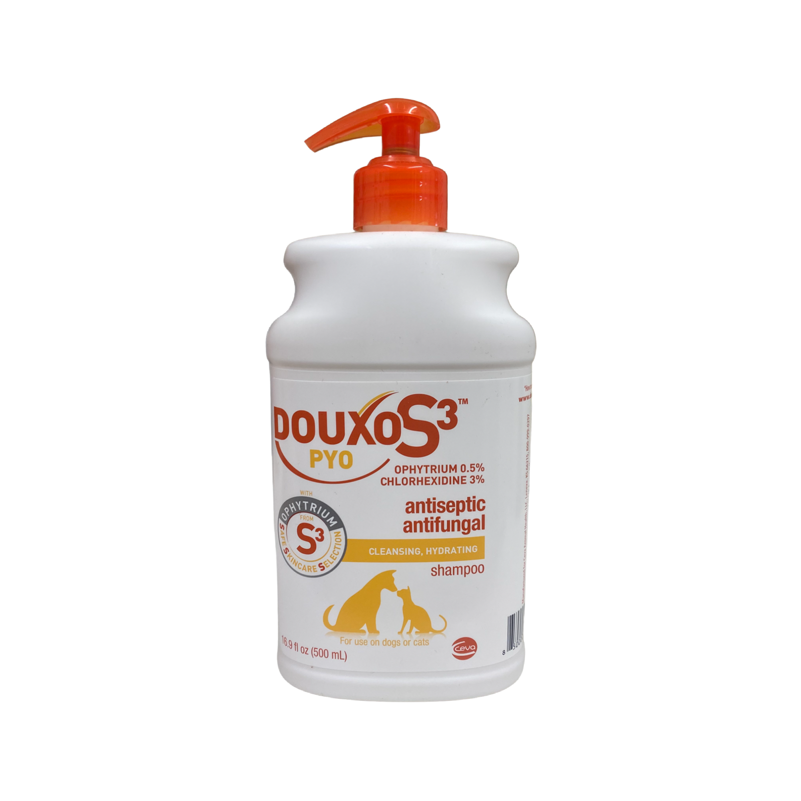 Douxos3 Pyo Chlorhexidine + Ophytrium Shampoo 16.9oz (500ml)
