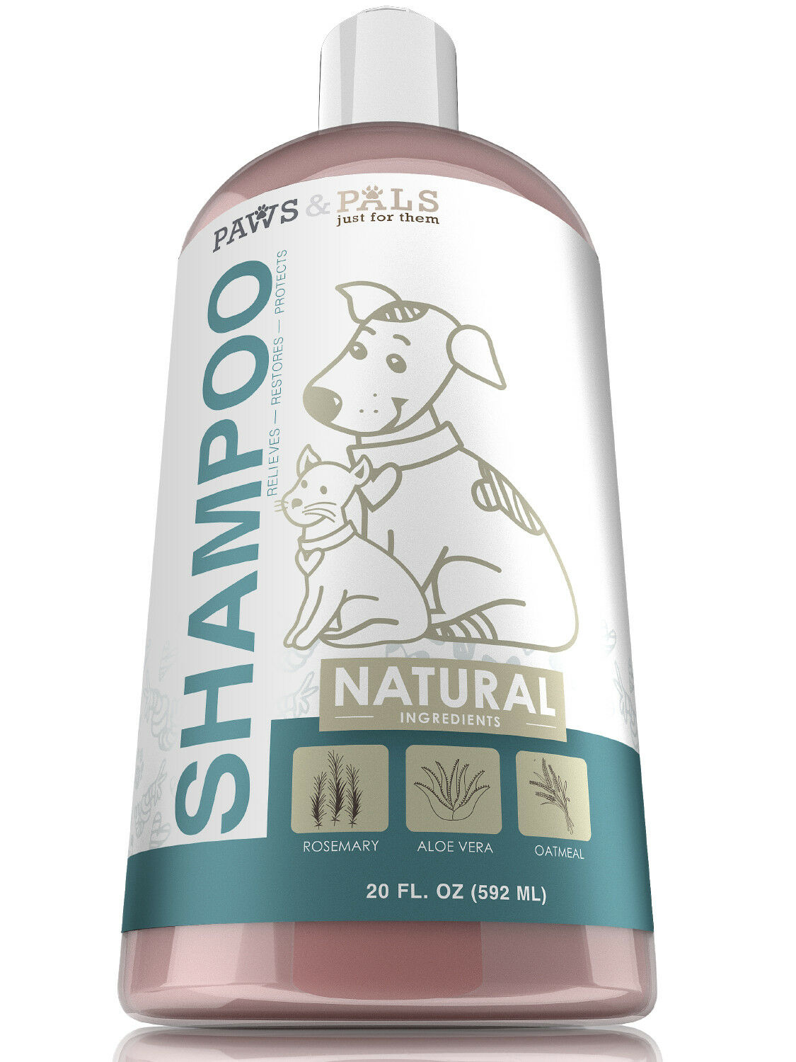 Natural Oatmeal Dog-shampoo & Conditioner - 20oz Medicated Clinical Vet Formula